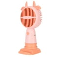 thumbnail image 2 of Mini Handheld Fan Portable USB Rechargeable Ergonomic Desk Table Fan Small Pocket Fan for Students Pink, 2 of 14