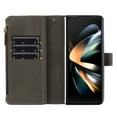 thumbnail image 6 of for Samsung Galaxy Z Fold 3 Wallet Case with Zipper Pocket and Credit Card Slots, Cash Holder, Premium PU Leather Magnetic Clasp Full Body Protection Cover for Samsung Galaxy Z Fold 3, Gray, 6 of 8