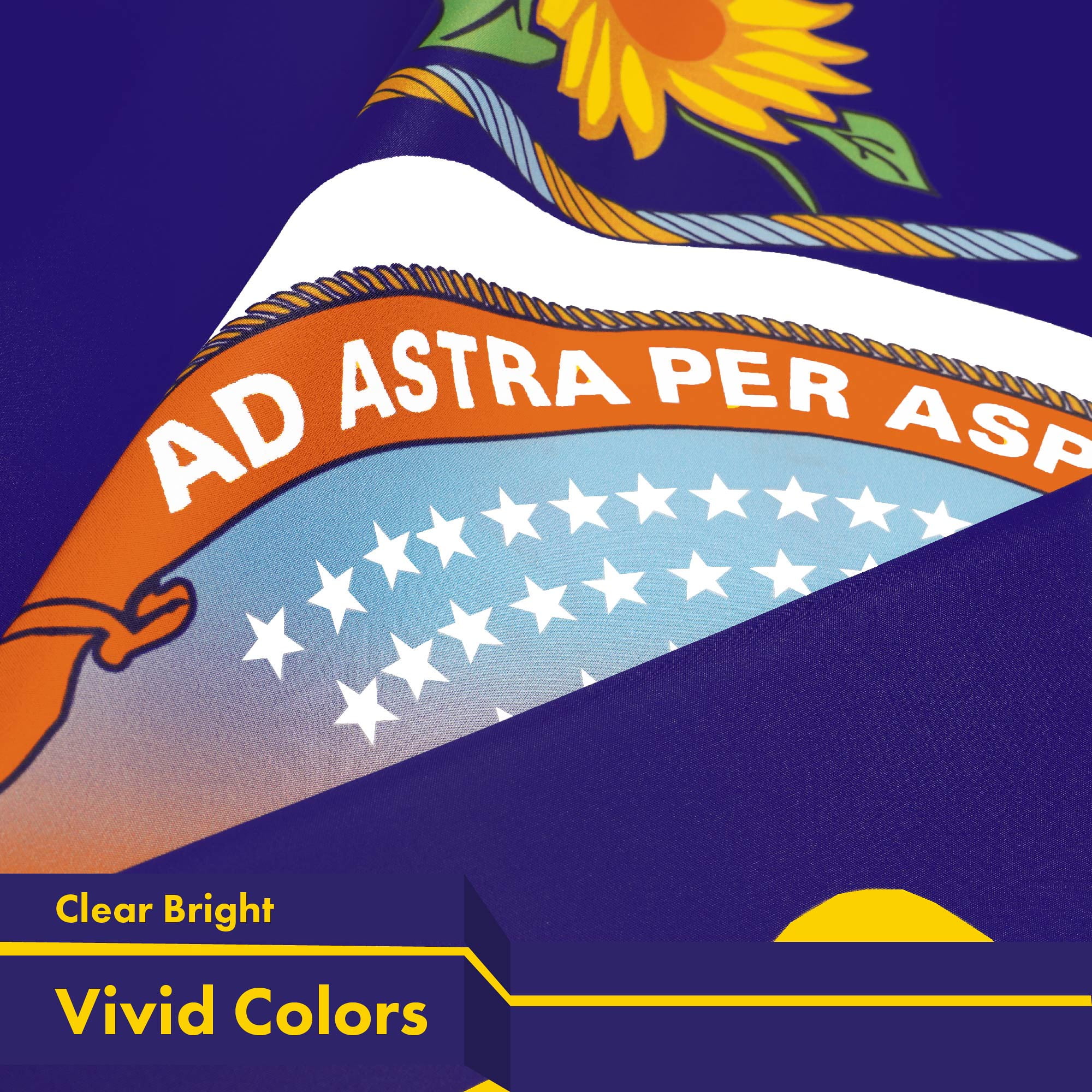 G128 Combo Pack: American USA Flag 3x5 Ft 150D & Kansas Flag 3x5 Ft 300D, Indoor/Outdoor, Brass Grommets