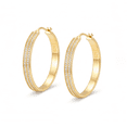 thumbnail image 2 of VEEDOFA 14K Gold Plated CZ Hoop Earrings for Women, Lightweight Hoops, Gift for Women, 2 of 9