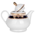 thumbnail image 2 of Kitchen Teapot with Lid 40.58 fl oz (1200 ml) Marie Antoinette Porcelain Tea Pot Tea Brewer for Tea Coffee Serving Pot for Loose Tea, 2 of 9
