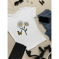 thumbnail image 3 of Butterflies And Daisies. T-Shirt Women -Image by Shutterstock, Female XX-Large, 3 of 4