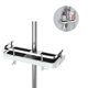 thumbnail image 2 of Estante de ducha HOMEASY sin perforar Estante de ducha ajustable para la barra de ducha Almacenamiento de baño con soporte de ducha Estante en la barra de ducha con 2 ganchos pequeños Vhermosa, 2 of 7