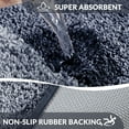 thumbnail image 4 of Exclusivo Mezcla Toilet Rugs U-Shaped 20x24, Extra Soft Non Slip Absorbent Water Microfiber Bath Rugs, Machine Washable Quick Dry Bath Mats for Toilet, Gradient Navy Blue, 4 of 8