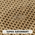 thumbnail image 3 of Set of 2 Waffle Bathroom Rugs, Boho Bath Rugs Non Slip Washable, Super Absorbent Bath Mats, Ultra Soft Rubber Backed Shower Mats for Bathroom Floor, Tub and Shower, Brown, 18x30 Inch, 3 of 6