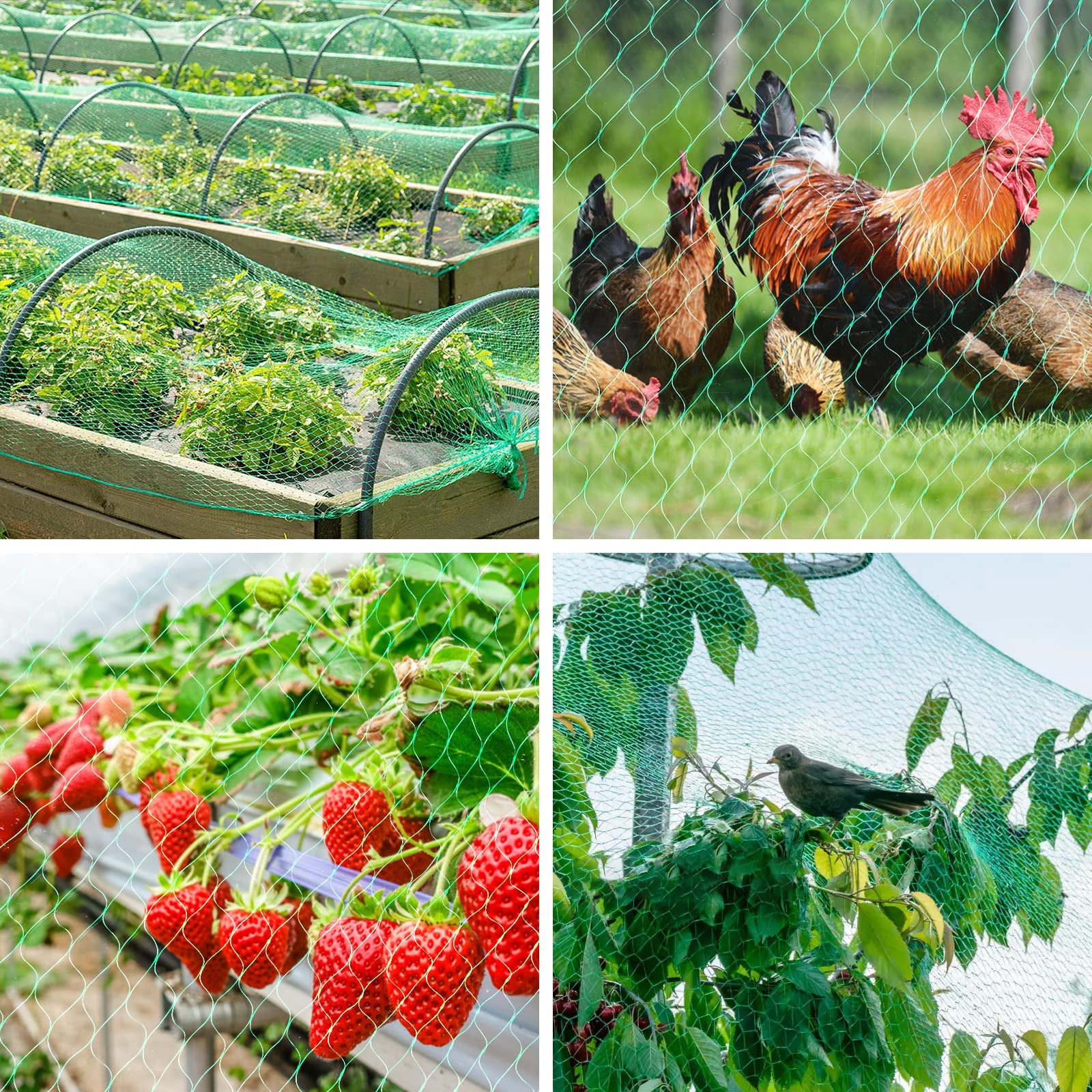 Bird Netting for Garden-Garden Netting Mesh for Garden Protection Bird Fence Plant Netting Chicken Coop Deer Squirrels Poultry Protect Fruit Trees Vegetable