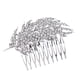 thumbnail image 1 of Nvzi Horquillas para el pelo de boda con flores para novias, peinetas con perlas de cristal, pinzas para el pelo, accesorios para el pelo de boda dorados, joyas plateadas, 1 of 5