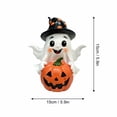 thumbnail image 3 of HaiSphere Pumpkin Ghost Halloween Figurines Decor - Vintage Halloween Decor Resin Ornament for Shelf Entry Table Desk, Spooky Season Home Accent Statue Display,B, 3 of 6