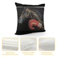 thumbnail image 4 of Boxing Black Horse Pillowcase for Body Pillow Long Soft Throw Pillow Case Cover for Bed Couch, 4 of 5