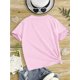 thumbnail image 2 of Camiseta de algodón de cuello redondo para niña con estampado de perro de dibujos animados "Just a Girl Who Loves Dogs", top rosa informal para primavera/verano, corte regular, camiseta para perro, r, 2 of 6
