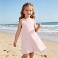 thumbnail image 2 of Vividxx Girls Dress Sleeveless Solid Color Dresses For Toddler Lightweight Cozy For Warm Weather 2-3 Years, 2 of 4