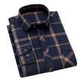 thumbnail image 1 of Blusa y camisa de manga larga con cuello vuelto para hombre Camisa de manga larga con solapa para hombre Camisa a cuadros informal y versátil Camisa de manga larga con solapa para hombre Blusa de poli, 1 of 4