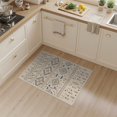 thumbnail image 2 of ODIKA 3'x5' Beige Brown Southwestern Geometric Washable Throw Rug Diamond Motifs Stain Resistant, Low Profile, Non-Slip for Entryway, Kitchen, Mudroom, 2 of 7
