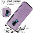 thumbnail image 5 of Design for Samsung Galaxy S9 Plus/S9+ Wallet Case,PU Leather Phone Cases with Screen Protector Card Holder,Stand Flip Shockproof Flip Protective Cover for S9plus Girls Women 6.2 inch Purple, 5 of 6