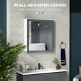 thumbnail image 6 of kleankin Bathroom Medicine Cabinet Wall Mounted with 2 Doors, White, 6 of 9