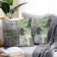thumbnail image 2 of Sage Green Grey Throw Pillow Covers 16x16 Inch Set of 2, Abstract Art Oil Painting Modern Geometric Waterproof Outdoor Pillow Covers, Decorative Cushion Pillowcases for Couch, Sofa, Bed, Patio, 2 of 9