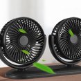 thumbnail image 2 of KAKOWELY 1 ventilador de coche con doble cabezal y enchufe USB, ideal como regalo de cumpleaños., 2 of 5
