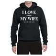 thumbnail image 2 of I Love My Wife Lets Me Go Hunting Hunting Unisex Graphic Hoodie Sweatshirt, Black, Small, 2 of 3
