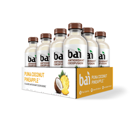 Bai Cocofusion Antioxidant Infused Beverage, Puna Coconut Pineapple, 18 Fl Oz, 12