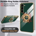 thumbnail image 3 of for Samsung Galaxy S23 Plus Case with Magnetic Ring Holder Soft TPU Electroplated Cover Shockproof Scratchproof Kickstand Slim Protective Phone Case for Galaxy S23+ Green, 3 of 12