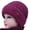 Rose Red, variant on Opolski Middle-Aged Elderly Winter Woolen Hat Fleece Lining Thickened Mom Beanie Hat Warm Grandmother Knitted Hat Rose Red