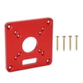 thumbnail image 1 of Placa de inserción de la mesa del enrutador anodizado duro Fácil de alinear 2 escalas Máquina de recorte de aleación de aluminio Tablero abatible Taladro preciso que no se Fugacal Otros, 1 of 8