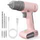 thumbnail image 1 of Juego de destornilladores inalámbricos WORKPRO 12 V con 6 puntas, color rosa, 1,9 libras, 1 of 9