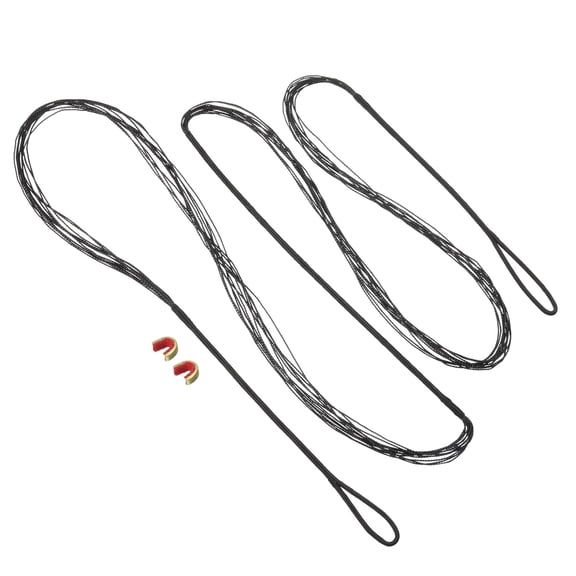Bow String Replacement,12 Strands Recurve Bowstring with Nock Point for AMO 58" Traditional Recurve Bow, Black