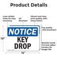 thumbnail image 2 of (2 Pack) Key Drop OSHA Notice Sign 14 Inch X 10 Inch Indoor / Outdoor Rust-Free Aluminum Metal Signs for Workplace, Workshop, and Construction Site, Made in the USA, 2 of 8