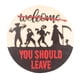 thumbnail image 1 of Horror Welcome Sign Innovative Farmhouse Theme 3D Halloween Horror Welcome Sign for Front Door Porch Decoration, 1 of 5