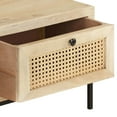 thumbnail image 5 of vidaXL Coffee Table 35.4"x19.7"x14.6" Solid Mango Wood and Natural Cane, 5 of 10