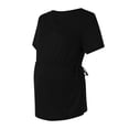 thumbnail image 3 of T-shirt de Maternité pour Femmes à Ourlet Régulier, Décontracté, Manches Courtes, Col Rond, Basique, Allaitement, Haut T-Shirt, 3 of 5