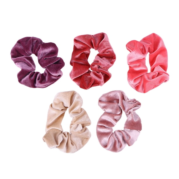 unbranded 5Ud Scrunchies De Multicolor Elásticas Para Cómodas Y Resistentes