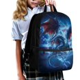 thumbnail image 3 of Yuyamidu Lightning Dragon School Backpack for Kids, American Flag Large Capacity Elementary Student Book Bag with Side Pockets for Daily Use, Travel, Outdoor Activities, 3 of 6