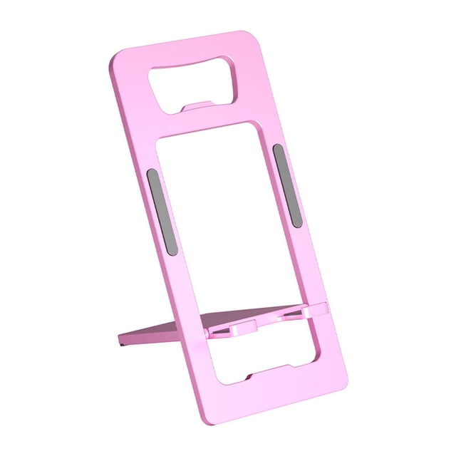 Weloille Foldable Aluminum Alloy Phone Stand 1-Piece, Portable Desktop Card-Style Ultra-Thin Phone Holder, Adjustable Angle for Easy Viewing, Compatible with Most Smartphones