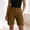 Brown, variant on Womens High Waisted Cargo Shorts Multi Pocket Black 10 Inch Inseam Casual Utility Shorts,Size M