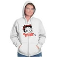 thumbnail image 5 of Betty Boop Attitude Cartoon Character Zip Hoodie Sweatshirt Women Brisco Brands L, 5 of 6
