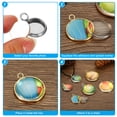 thumbnail image 5 of Uxcell Pendant Trays, 30 Pack 316 Stainless Steel 25mm Round Bezel Trays Pendant Base Cabochons Settings Trays, 5 of 6