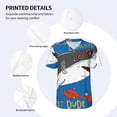 thumbnail image 3 of KLL Shark With Sunglasses and Lobste for Men's Baseball Shirts,Short Sleeve Casual Shirts Button Down Shirt for Men Beach Summer Wedding Shirt-3X-Large, 3 of 7