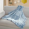 thumbnail image 4 of Marina Decoration Glow in the Dark Blanket Wearable Hoodie for Kids Boys Girls Oversized Woven Fluffy Plush Soft Warm Cozy Flannel Fleece Hooded Sweatshirt with Giant Pocket, 110 x 75 cm Pink Star, 4 of 9