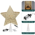 thumbnail image 3 of 9"Hollow Gold Star Christmas Tree Topper Rotating Magic Warm White StarProjector Xmas Tree Decoration, 3 of 6