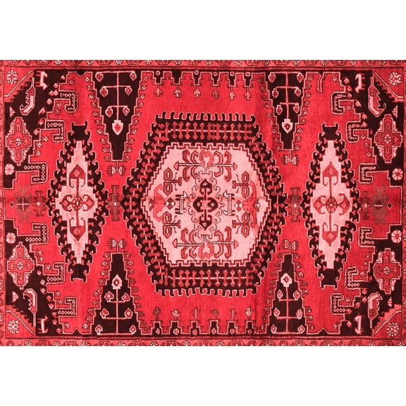 Ahgly Company Indoor Rectangle Persian Red Traditional Area Rugs, 5' x 7'