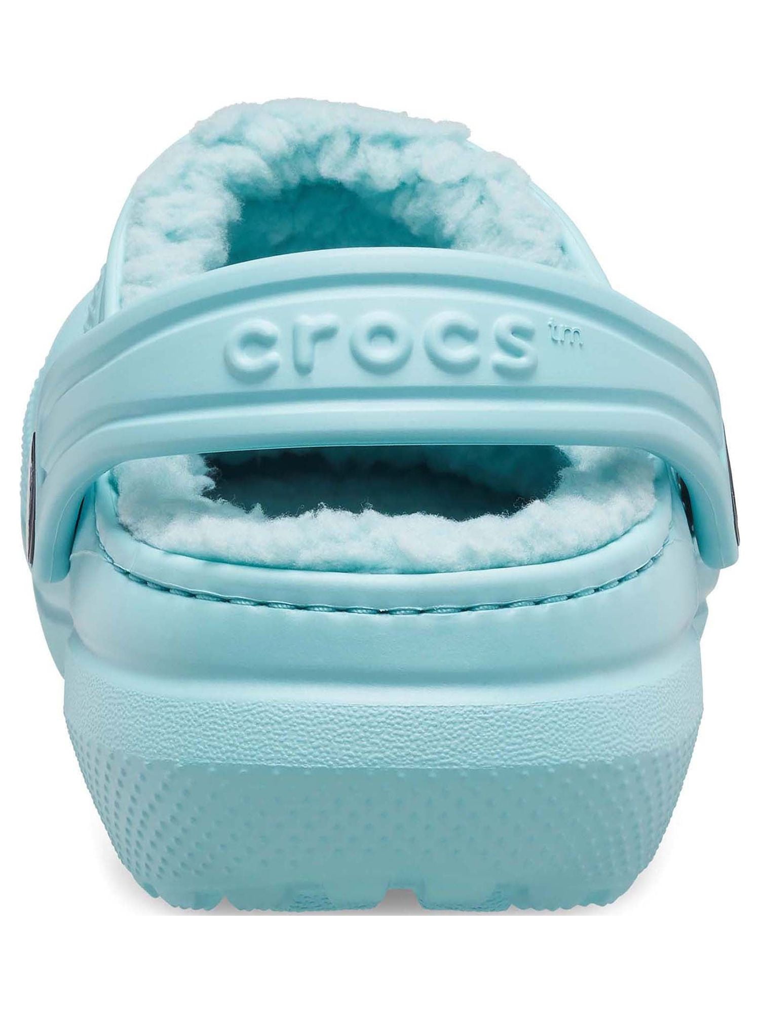 Crocs Unisex Kids Classic Lined Clog Fuzzy Liner Casual and Dress Shoe Style, Sky Blue, Size 4-4