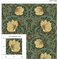 thumbnail image 7 of NextWall Pimpernel Garden Vintage Peel and Stick Wallpaper (Meadow Green & Amber), 7 of 7