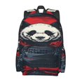 thumbnail image 2 of Disketp Red Black Eastern Panda Warrior Mochila Escolar de Gran Capacidad y Peso Ligero, Mochila de Viaje Ideal para Escuela, Trabajo y Uso Diario, Cómoda y con Estilo, 2 of 8