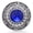 Blue, variant on Snap Jewelry 18MM Brown Princess Treasure Ginger Charm with Rhinestone Accents
