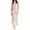 Pink White, variant on Michellecmm Women Long Bodycon Dress Floral Print Lace Patchwork Cutout V-Neck Sleeveless Dress Summer Slit Backless Party Dress