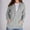 Gray, variant on Women's Full-Zip Jacket Fashion Oversized Long Sleeve Ribbed Knit Lightweight Warm Hooded Coat with Pockets Black M