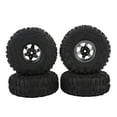 thumbnail image 4 of 4PCS RC Wheel Crawler Tire Set, Robust Rubber Tires and Metal Hubs, Excellent Grip, Shock Absorption, Easy to Install, Compatible with Redcat, Axial SCX10, D90, Hpi, 4 of 7