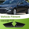 thumbnail image 2 of Reemplazo de tapa de espejo lateral izquierdo y derecho ABS de 1 par en negro brillante para Chevrolet Malibu 2016-2020, 2 of 7